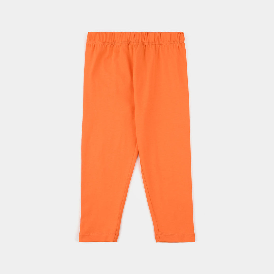 Infant Girls Lycra Jersey Tights - Orange