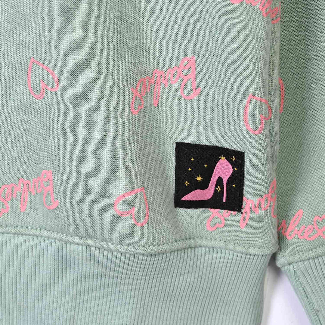 Girls Fleece Knitted Jacket-Blue.Surf