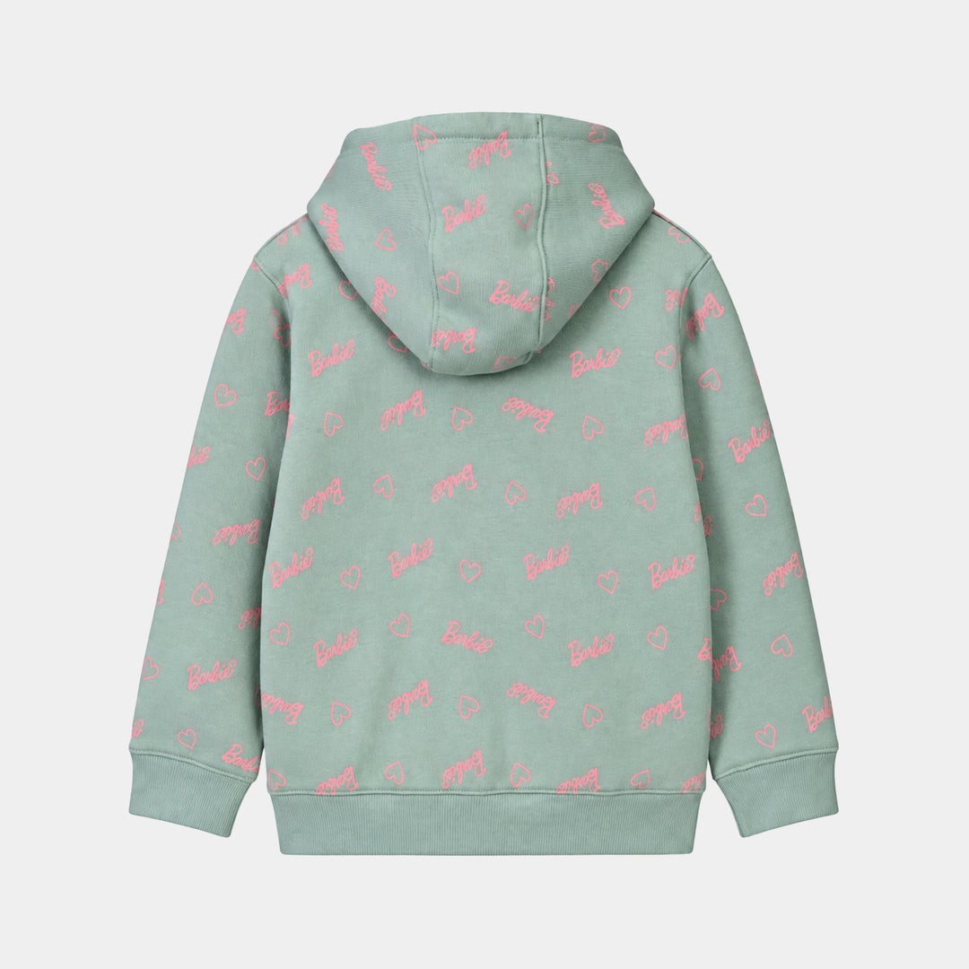 Girls Fleece Knitted Jacket-Blue.Surf