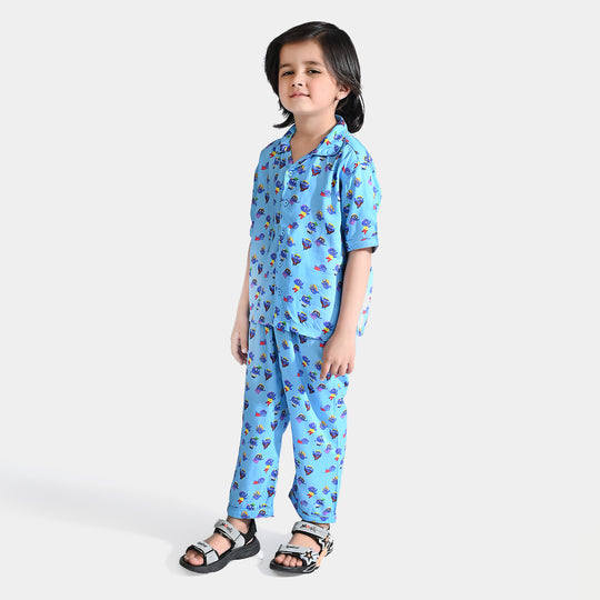 Boys Viscose Nightwear (Rio) - Blue