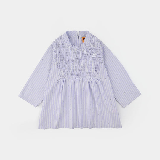 Girls Poly Net Casual Top Smoking - Lilac