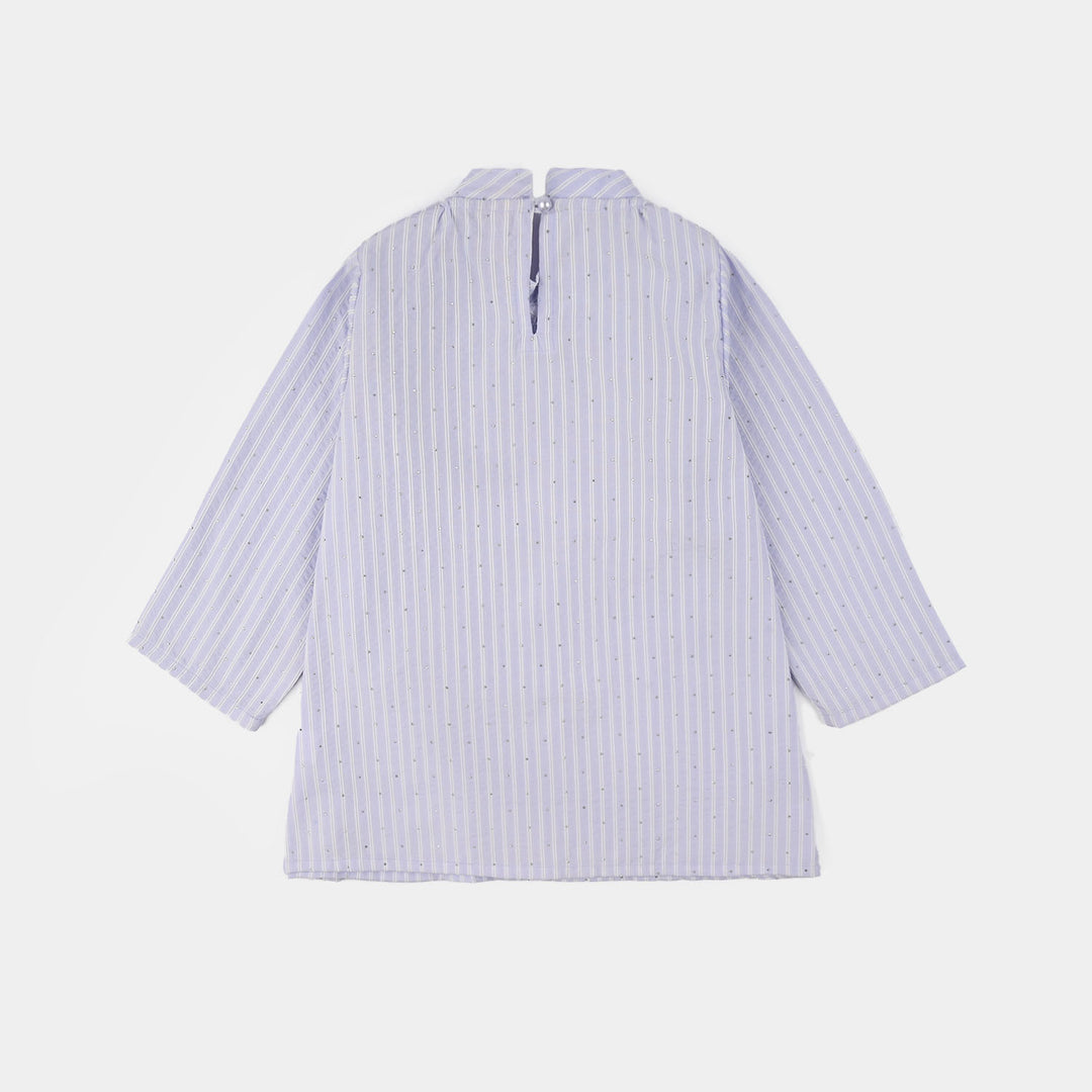 Girls Poly Net Casual Top Smoking - Lilac