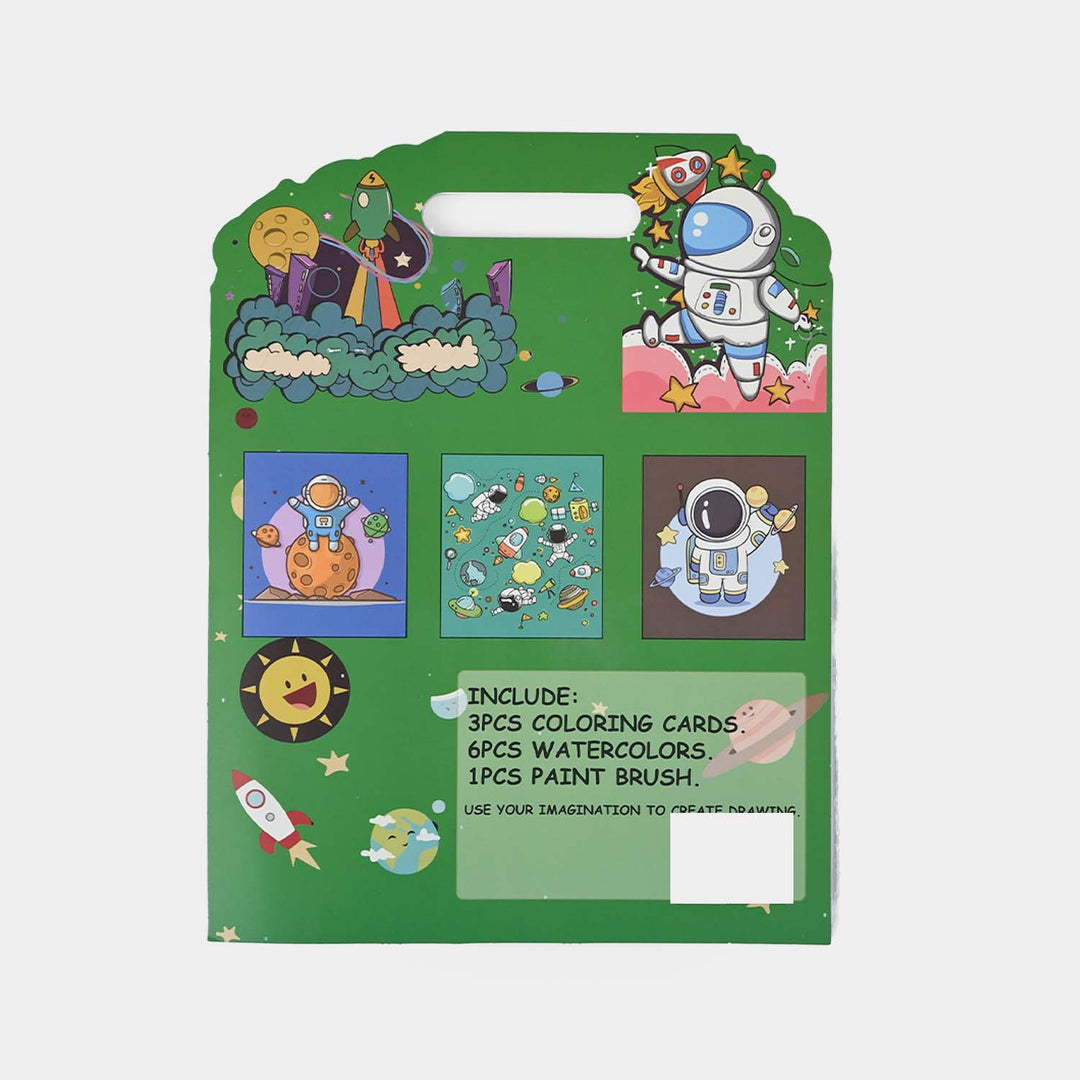 Space Coloring & Painting Set – 3pcs for Kids