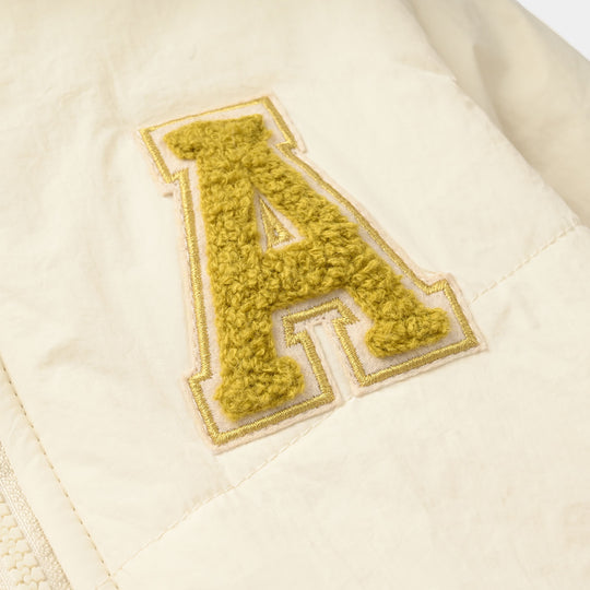 Girls Quilted Jacket -Off White