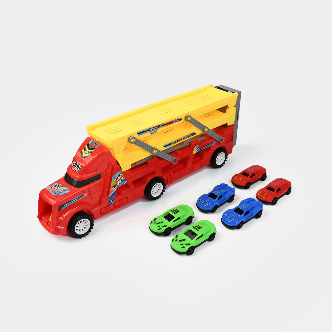 Track Truck Racing Series – Folding Ejection Storage Truck Toy Set for Kids