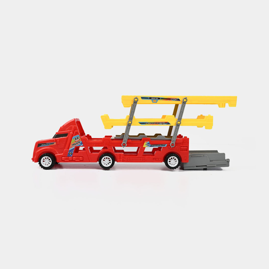 Track Truck Racing Series – Folding Ejection Storage Truck Toy Set for Kids