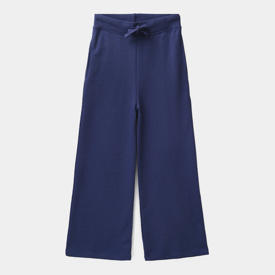 Teens Girls Jersey/Terry 2 Piece Suit Bown - Navy