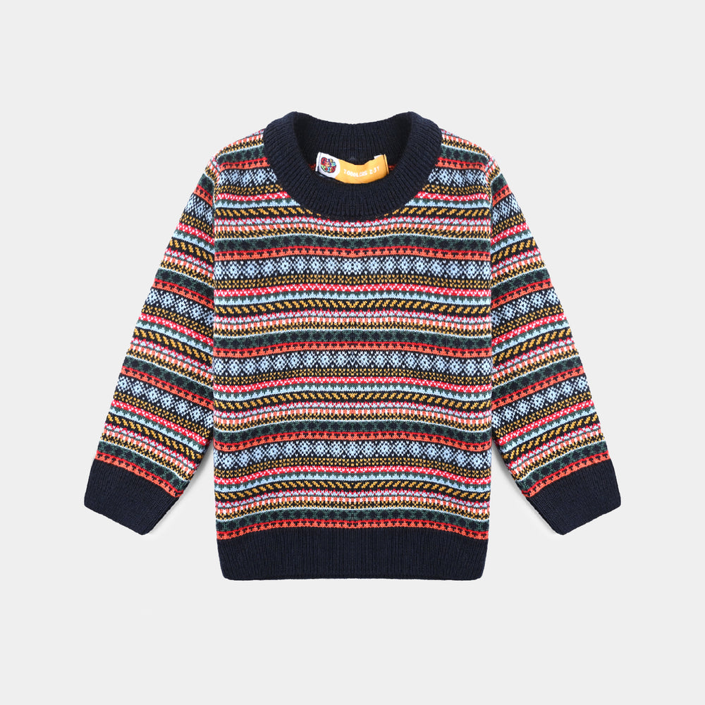 Boys Acrylic Sweater Tribal-Multi