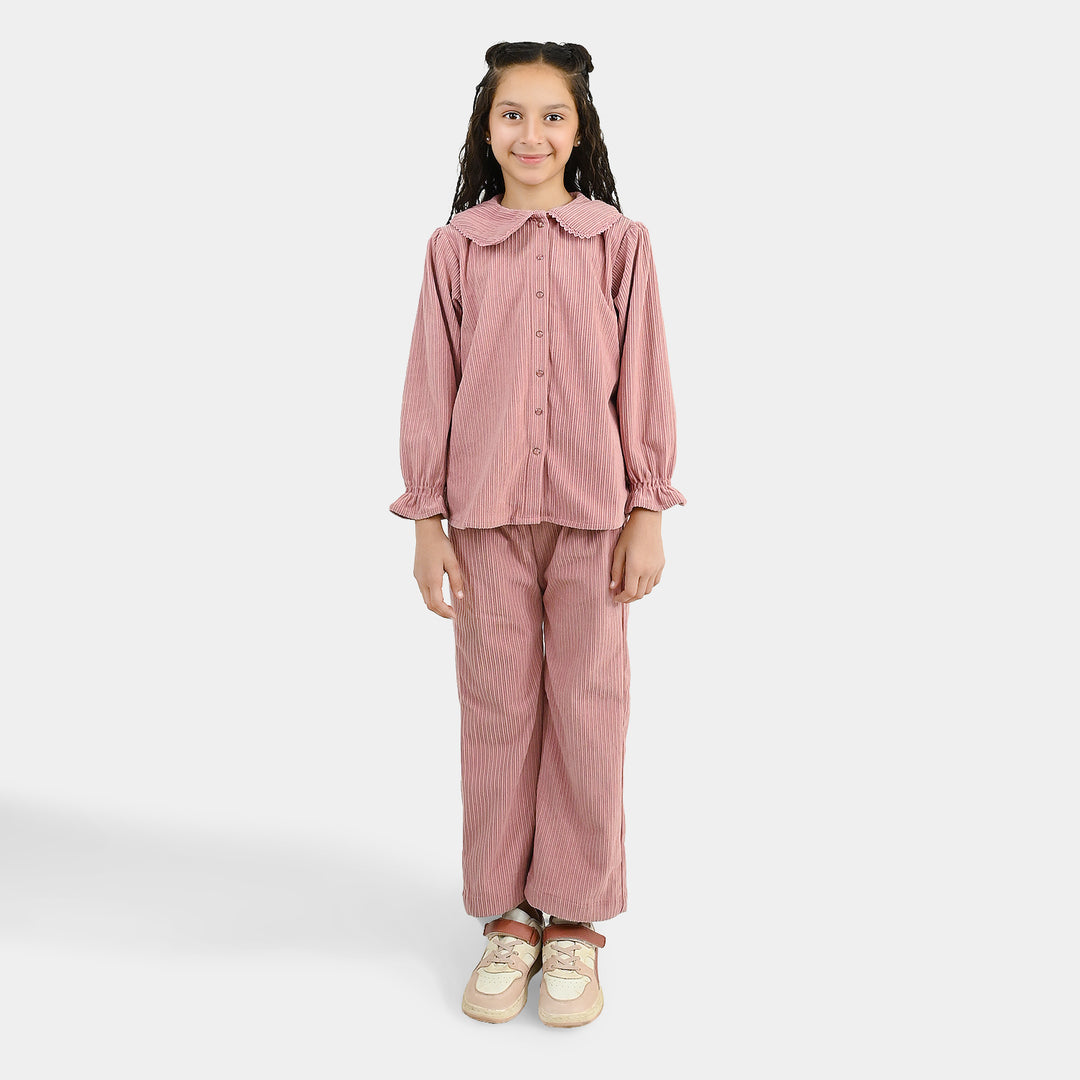 Girls Corduroy Co-Ord Set Candyl - Tea Pink