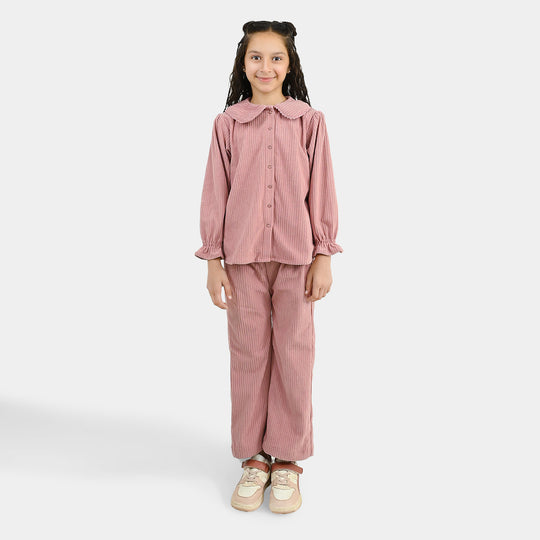Girls Corduroy Co-Ord Set Candyl - Tea Pink