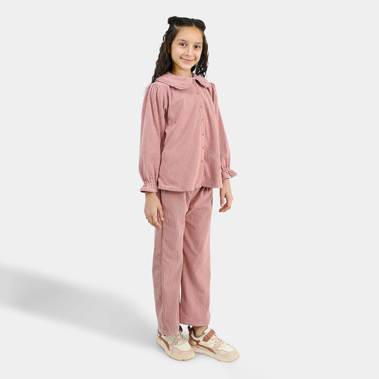 Girls Corduroy Co-Ord Set Candyl - Tea Pink