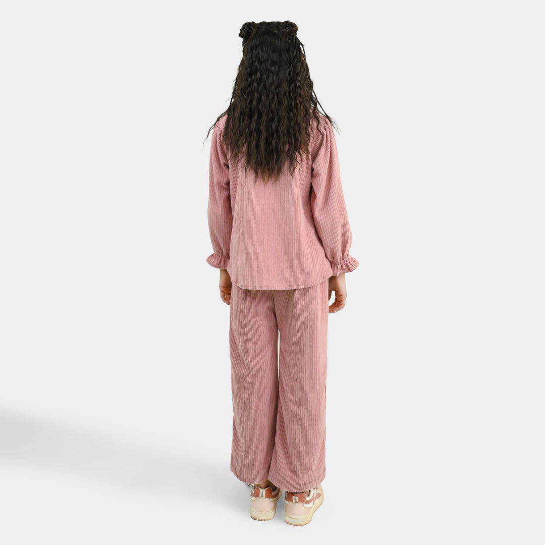Girls Corduroy Co-Ord Set Candyl - Tea Pink