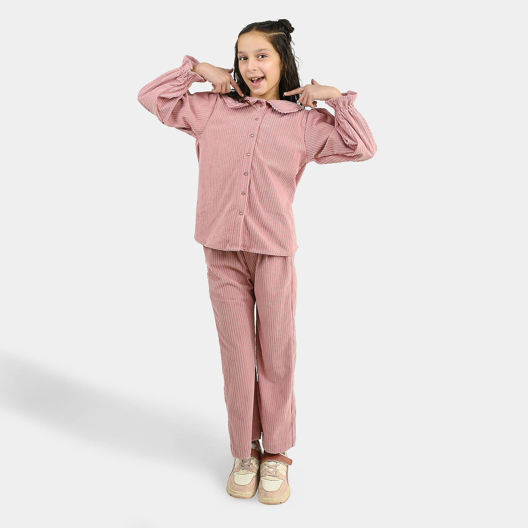 Girls Corduroy Co-Ord Set Candyl - Tea Pink
