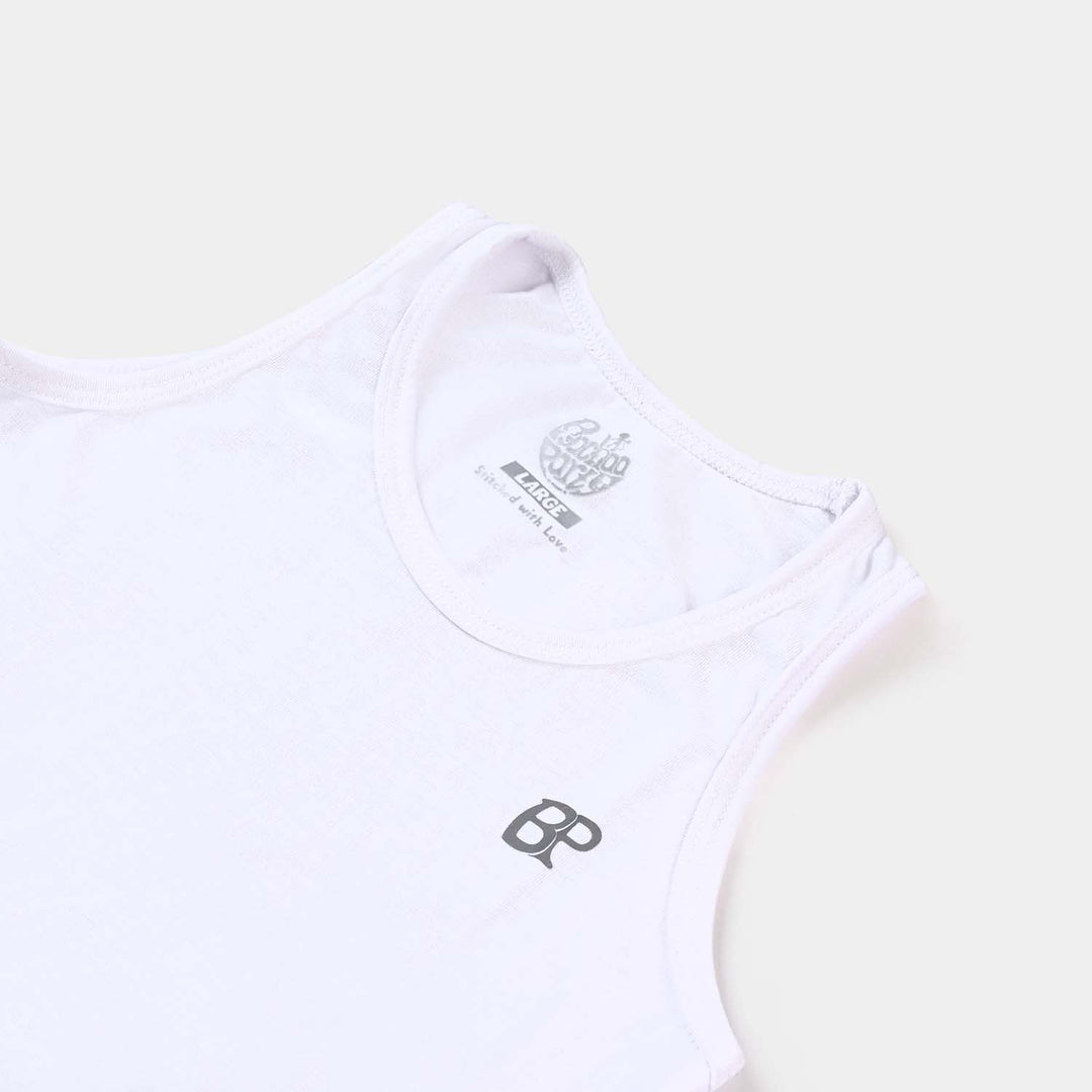 Pack OF 2 Boys Cotton Jersey Vest-White