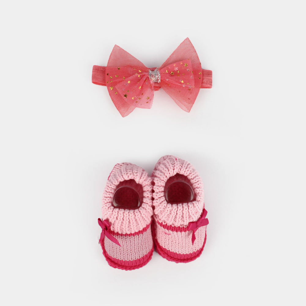 Baby Socks Shoes with Headband | 3-12M