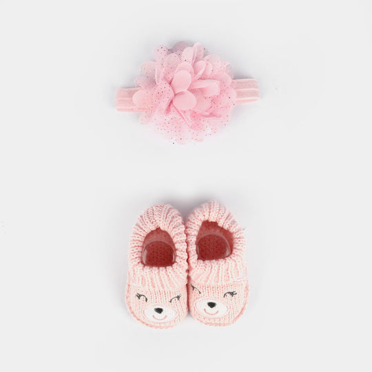 Baby Socks Shoes with Headband | 3-12M