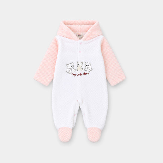 Infant Unisex Romper Fl236-1P - White/Pink