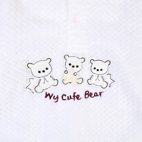 Infant Unisex Romper Fl236-1P - White/Pink