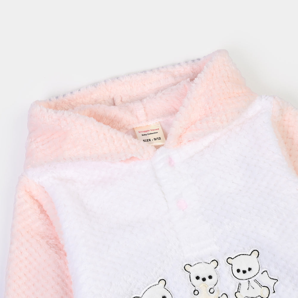 Infant Unisex Romper Fl236-1P - White/Pink