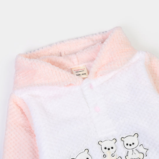 Infant Unisex Romper Fl236-1P - White/Pink