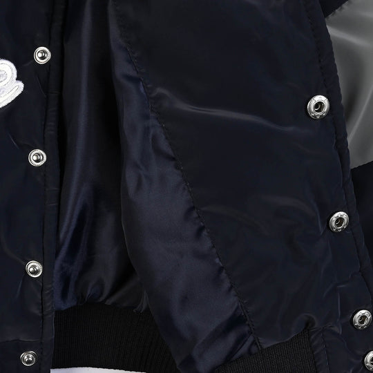 Boys Polyester Quilted Jacket One Team-BLACK