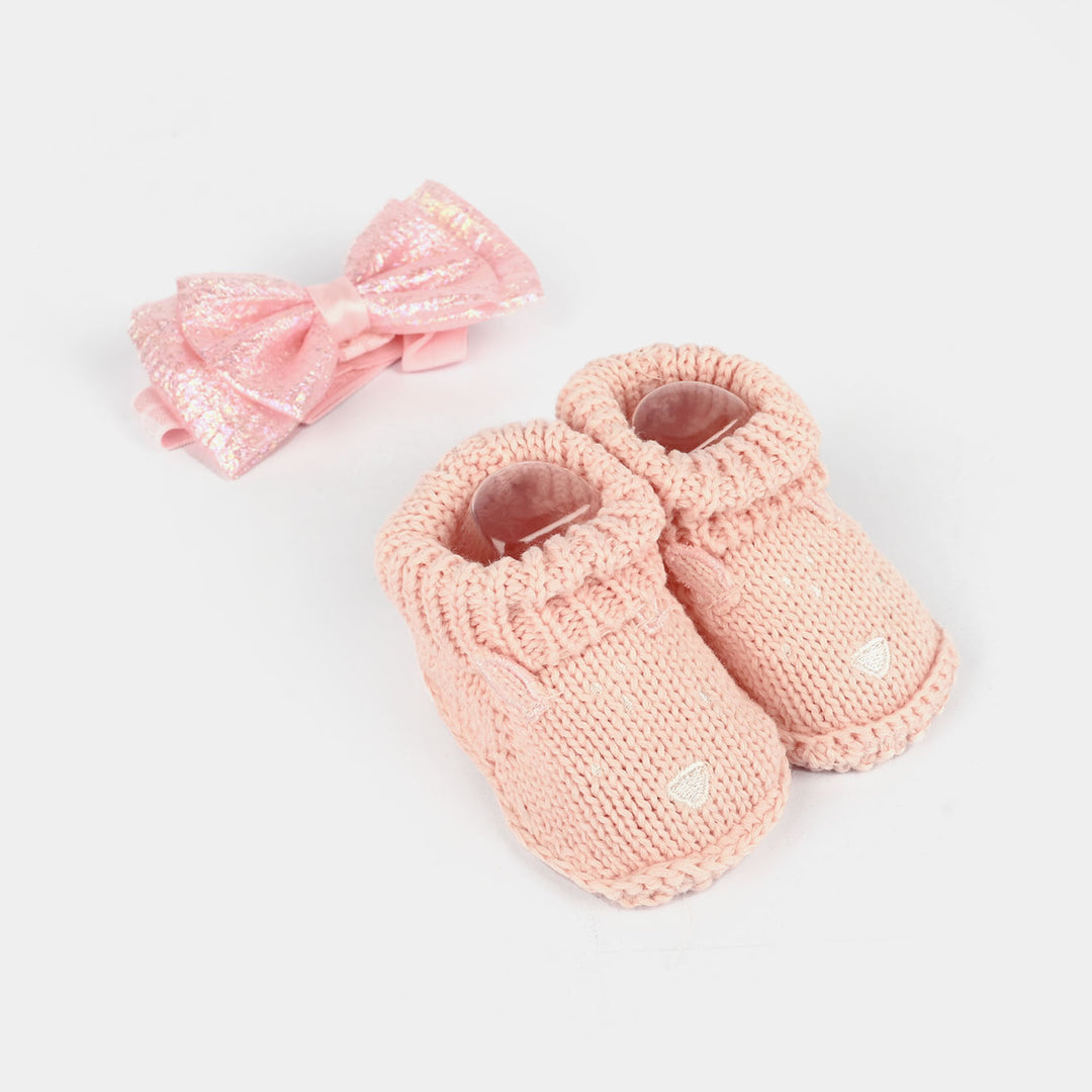 Baby Socks Shoes with Headband | 3-12M