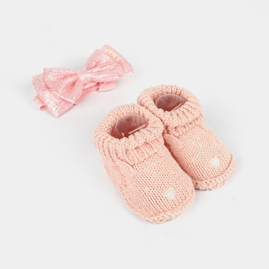 Baby Socks Shoes with Headband | 3-12M