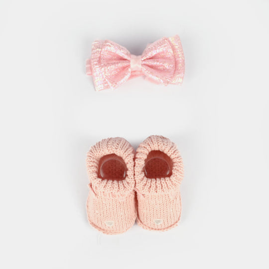 Baby Socks Shoes with Headband | 3-12M