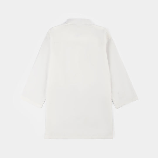 Infant Boys Poly Viscose Kameez Pajama (Blended) - White