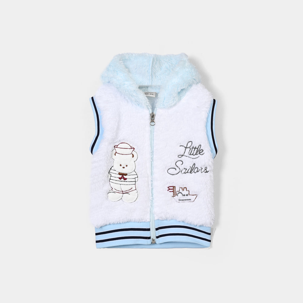 Infant Boys Knitted Suit BJ043-3P - White/Blue
