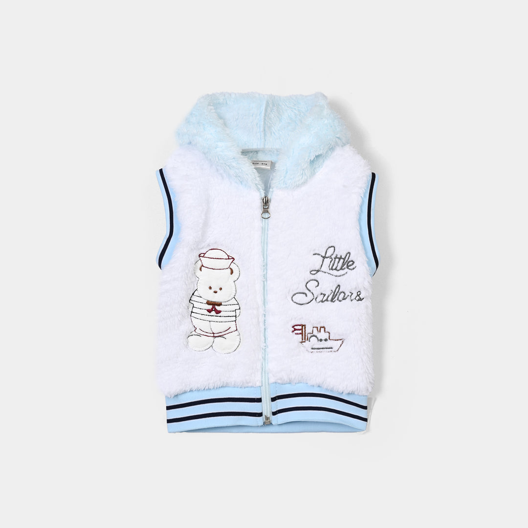 Infant Boys Knitted Suit BJ043-3P - White/Blue