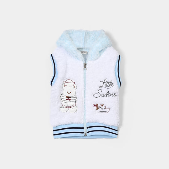 Infant Boys Knitted Suit BJ043-3P - White/Blue