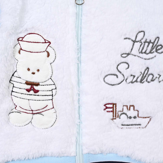 Infant Boys Knitted Suit BJ043-3P - White/Blue