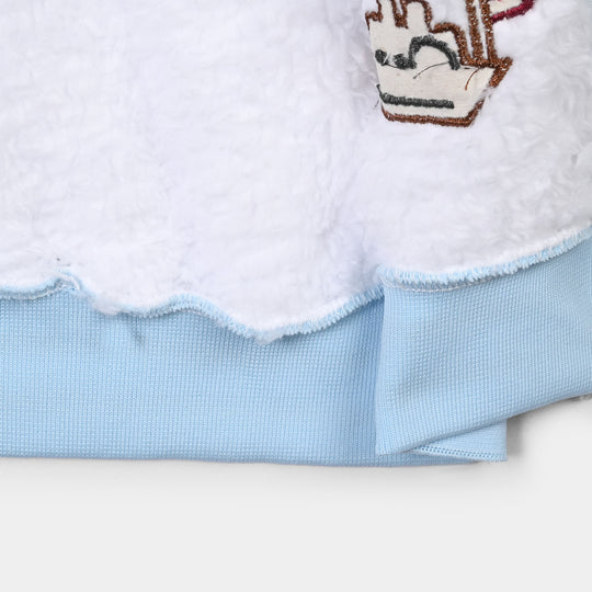 Infant Boys Knitted Suit BJ043-3P - White/Blue
