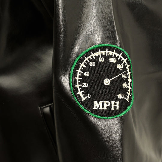 Boys PU Jacket Race Team - BLACK