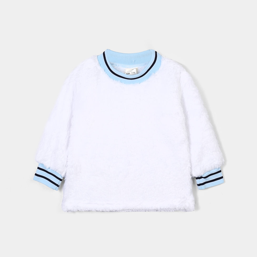 Infant Boys Knitted Suit BJ043-3P - White/Blue
