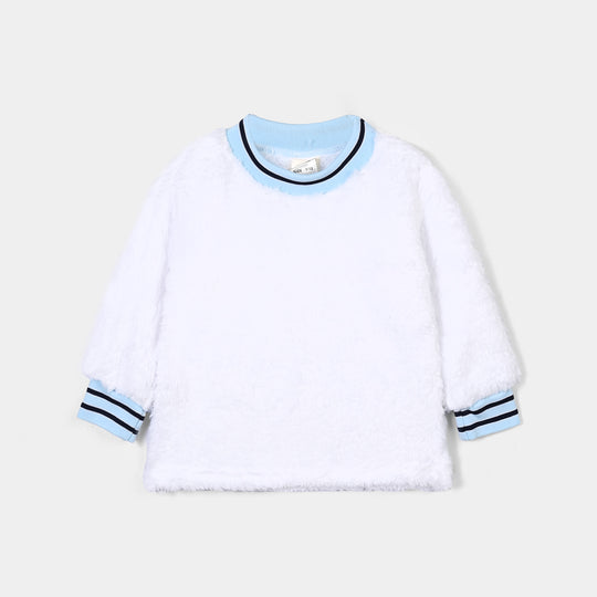 Infant Boys Knitted Suit BJ043-3P - White/Blue