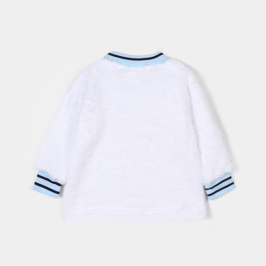 Infant Boys Knitted Suit BJ043-3P - White/Blue