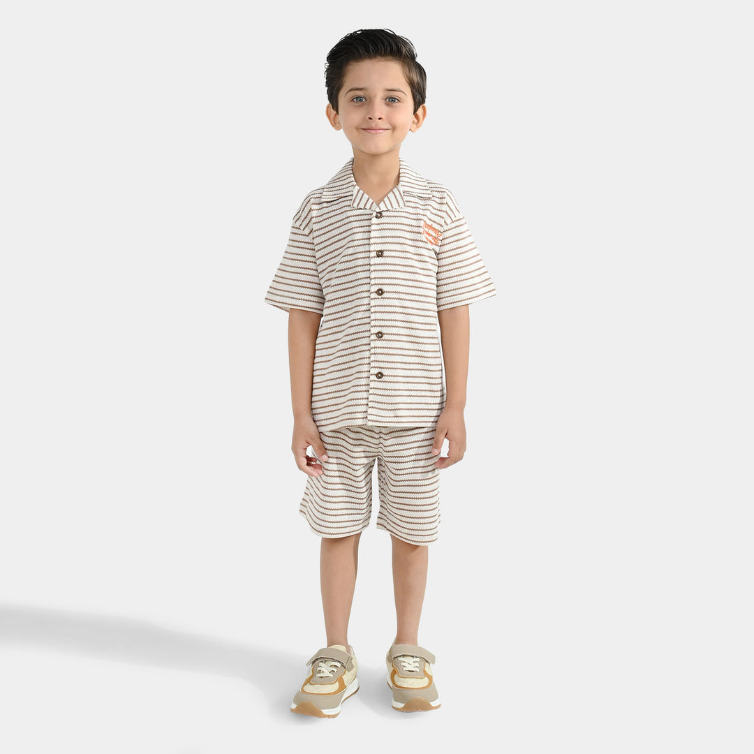 Boys Yarn Dyed 2Piece Suit FUNCTIONING - Stripes