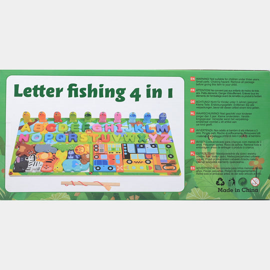 Wooden Fishing 4in1 Letter Board Game