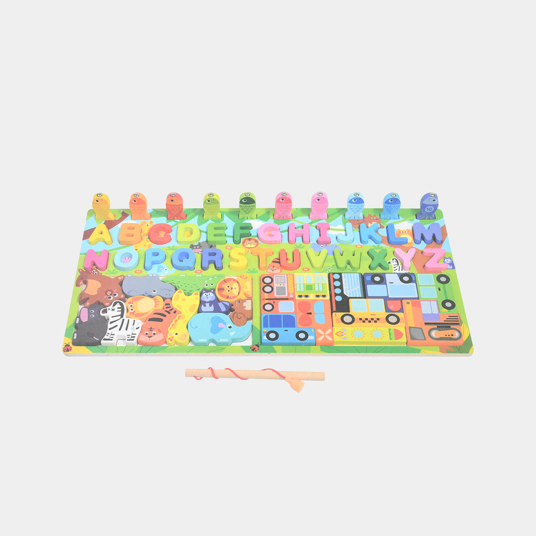 Wooden Fishing 4in1 Letter Board Game