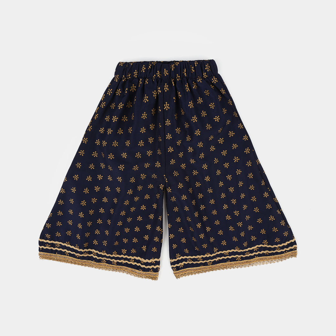 Infant Girls Poly Cambric 2-Pcs Suit (Inaya) - Navy Blue