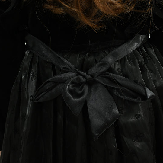 Girls Velvet Fancy Frock Black Beauty - BLACK