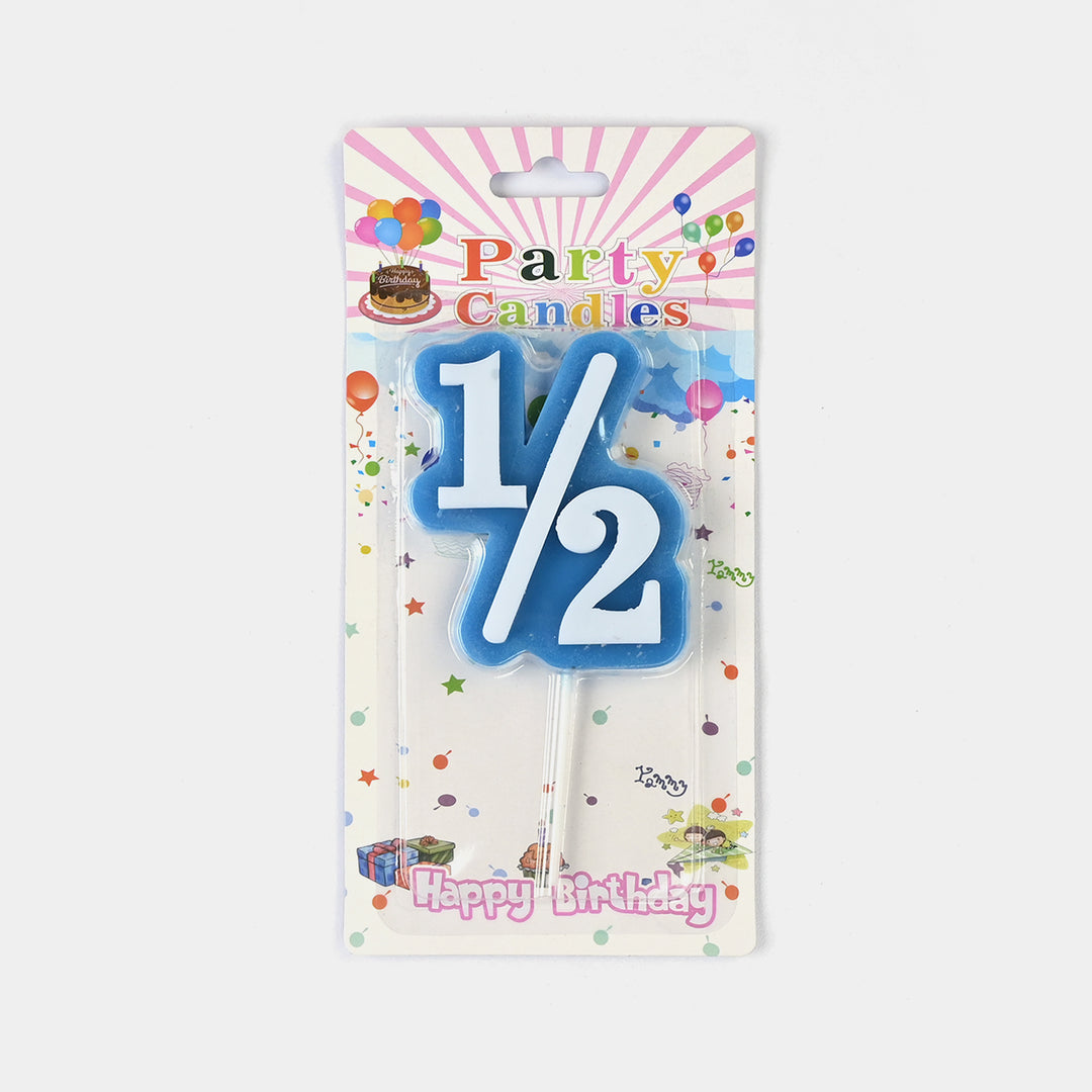 Number ½ Birthday Candle