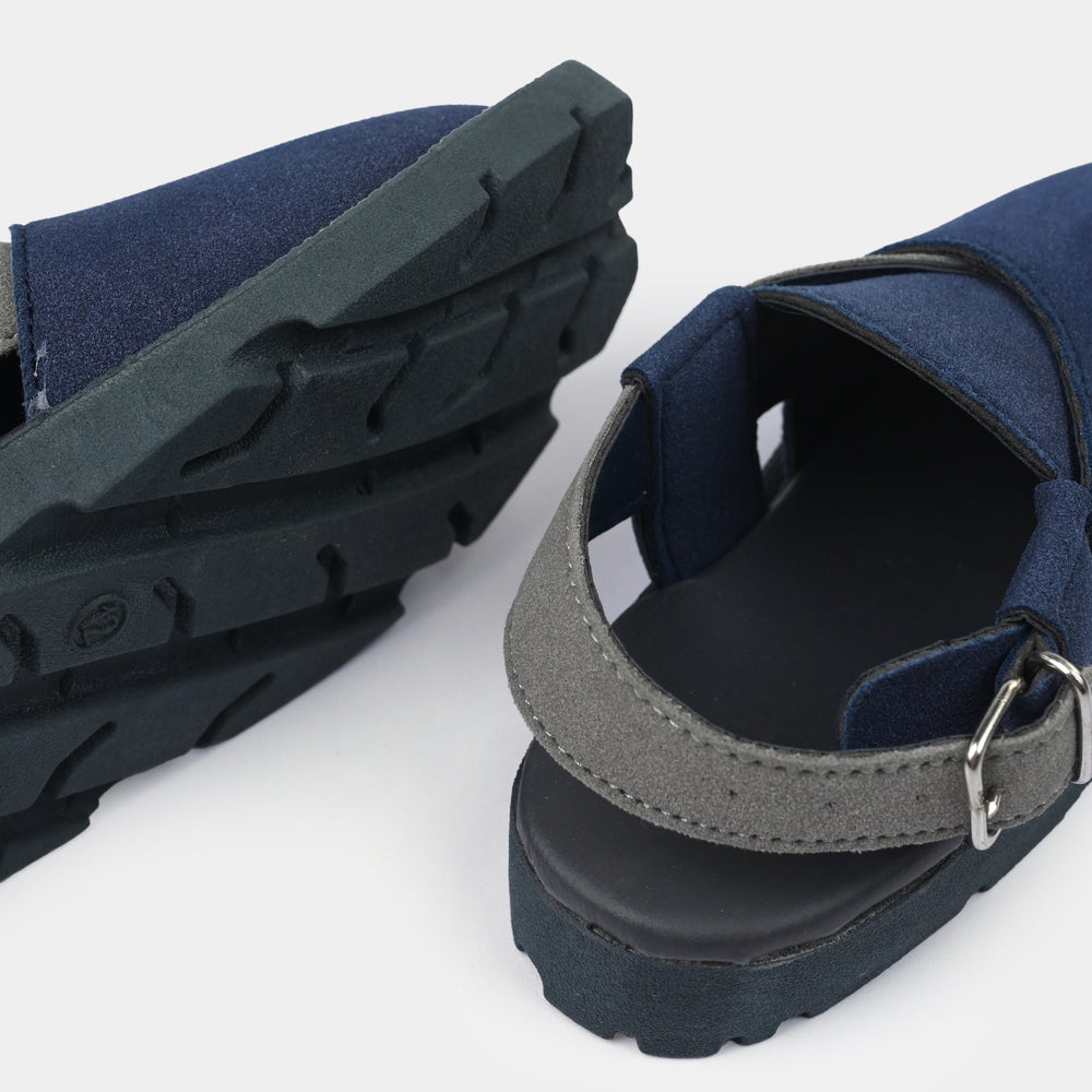 Boys Peshawari Sandal CS-006 - Navy/Grey