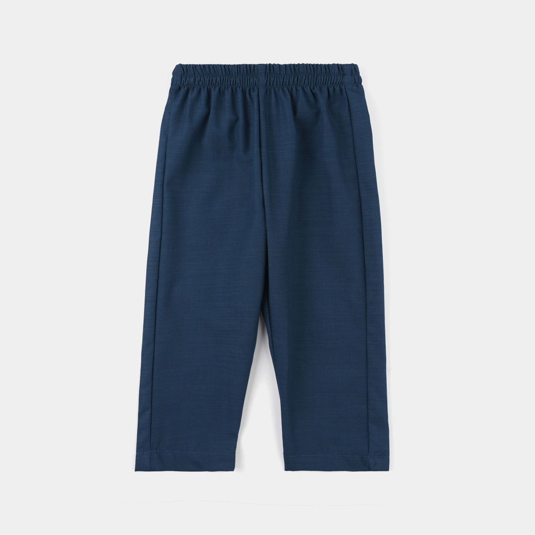 Infant Boys Poly Viscose Kurta Pajama (Cut N Sew) - Teal Blue