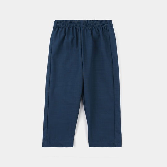 Infant Boys Poly Viscose Kurta Pajama (Cut N Sew) - Teal Blue