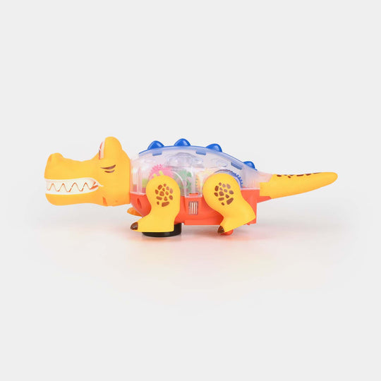 Transparent Gear Dino Park Crocodile Car Vehicle Toy for Kids
