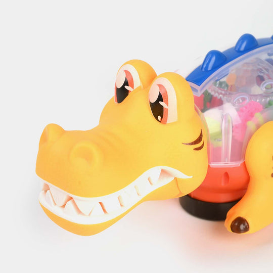 Transparent Gear Dino Park Crocodile Car Vehicle Toy for Kids