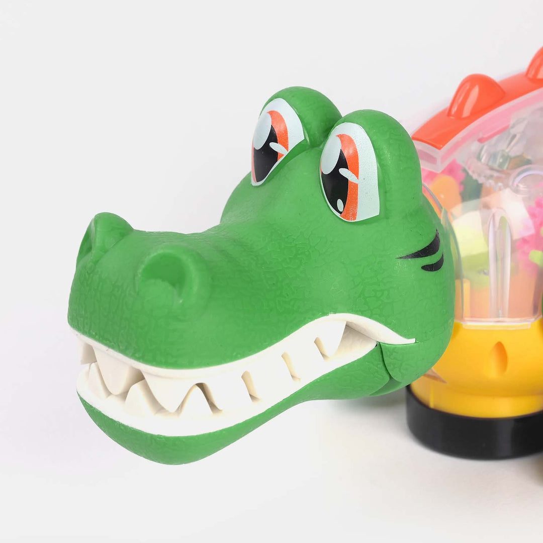 Transparent Gear Dino Park Crocodile Car Vehicle Toy for Kids